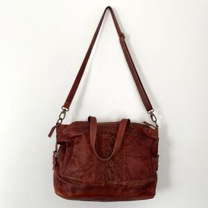 Idyllwind Brown Leather Boston Bag Shoulder Strap & Handles Western Boho Coastal